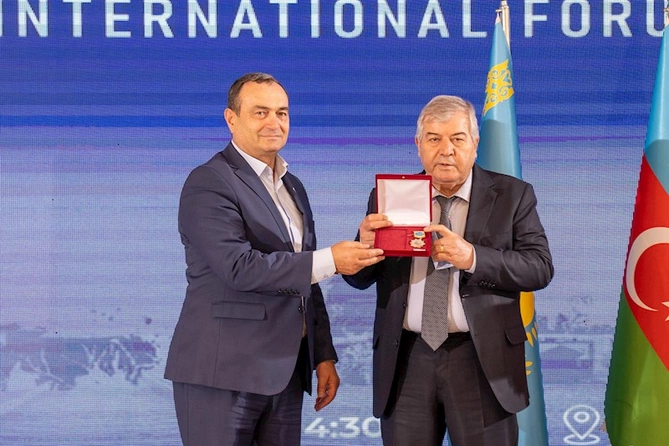 Azərbaycan heyəti Qazaxıstanda DATÜB tərəfindən təltif edildi — FOTOLAR
