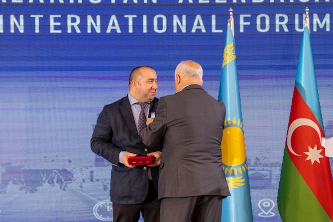 Azərbaycan heyəti Qazaxıstanda DATÜB tərəfindən təltif edildi — FOTOLAR
