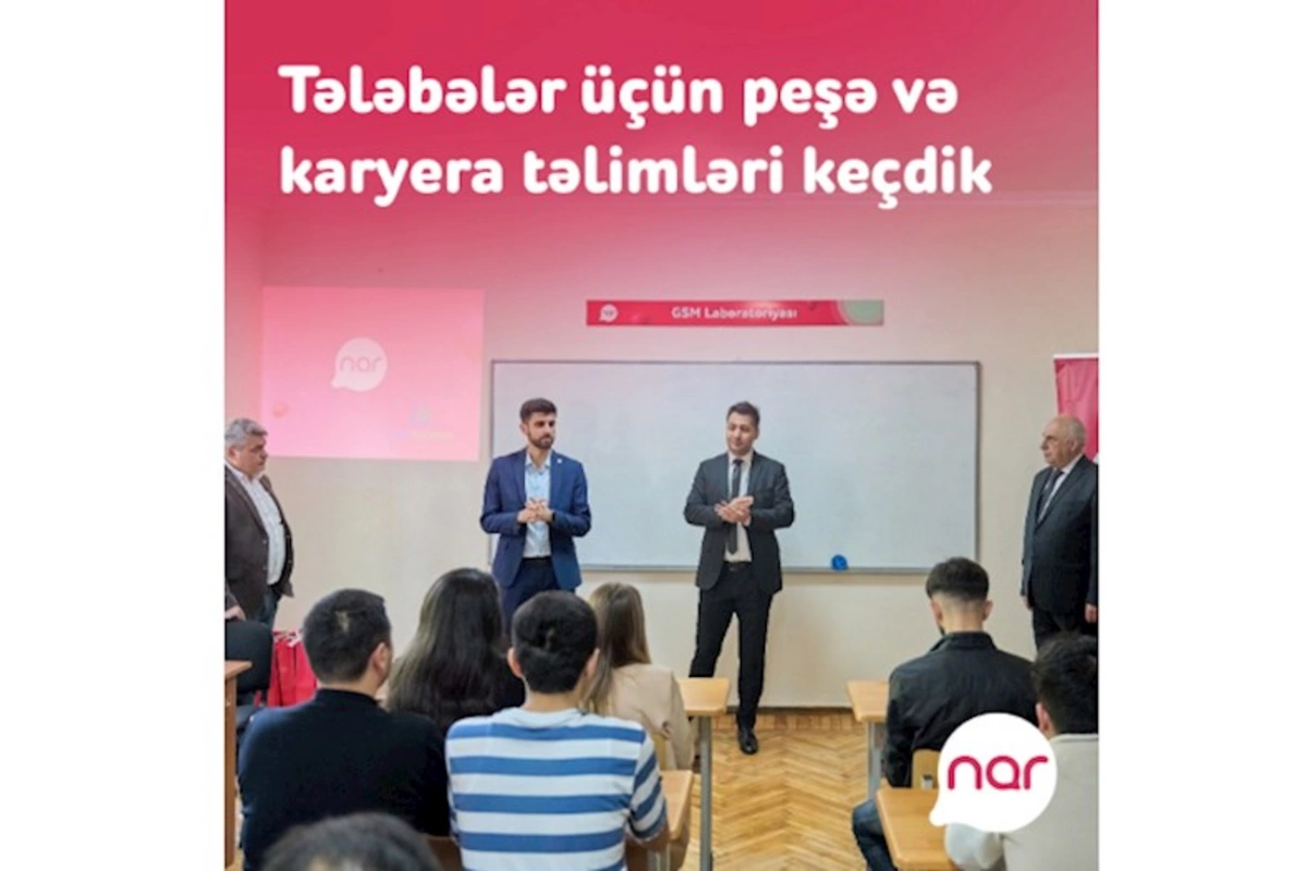 “Nar”ın dəstəyi ilə tələbələr üçün təlimlər keçirilib — FOTOLAR
