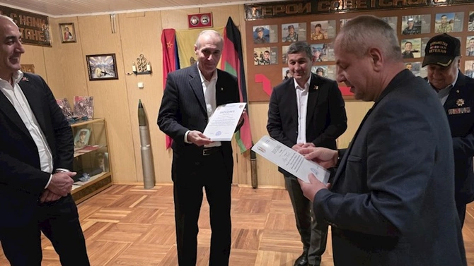 Xüsusi Təyinatlıların Qaziləri, Şəhid Ailələri və Veteranları İctimai Birliyinin nümayəndə heyəti Moldovada görüş keçirtdi — FOTOLAR