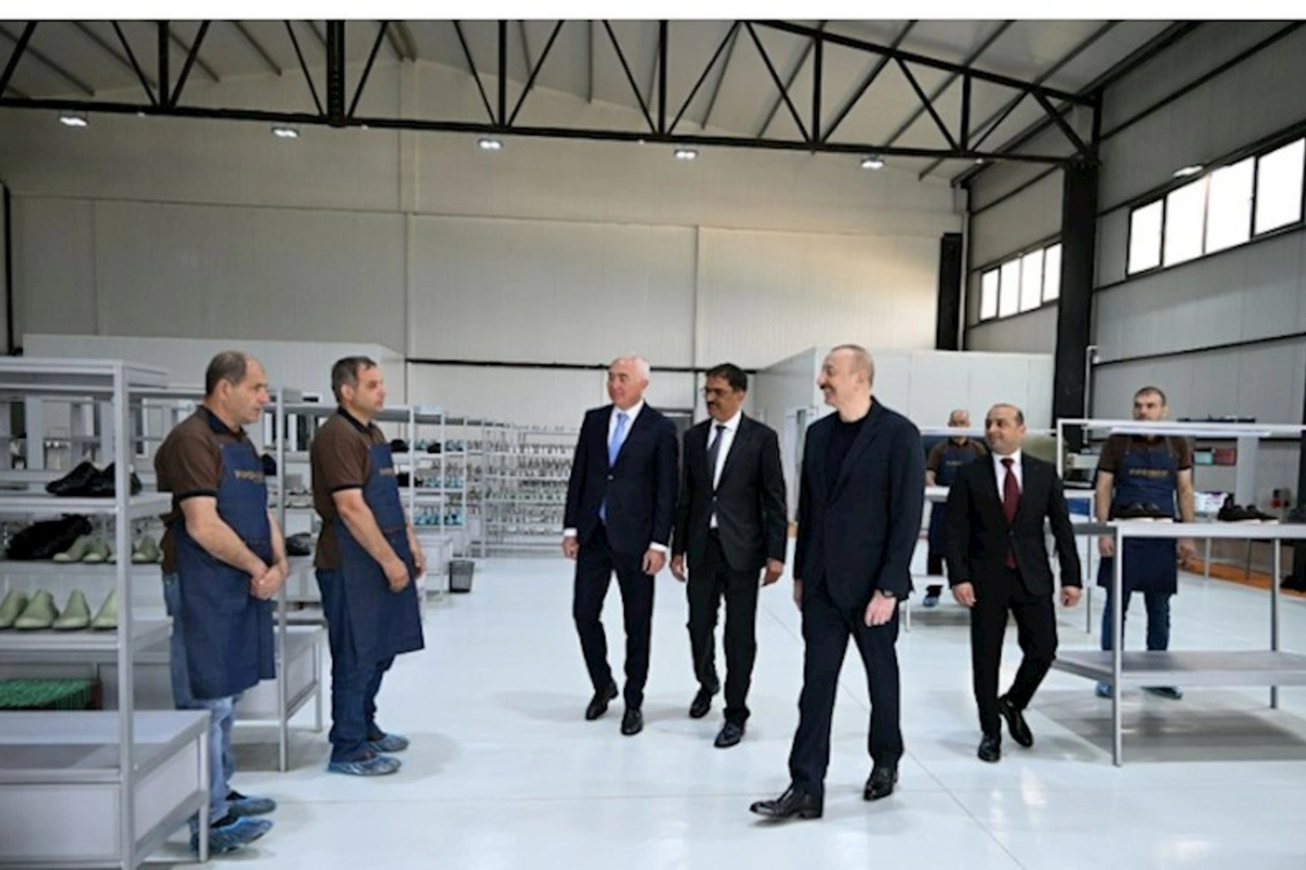 Azərbaycan Prezidenti “PIRSHAGHI” ayaqqabı fabrikinin Laçın filialının açılışında iştirak edib — FOTOLAR