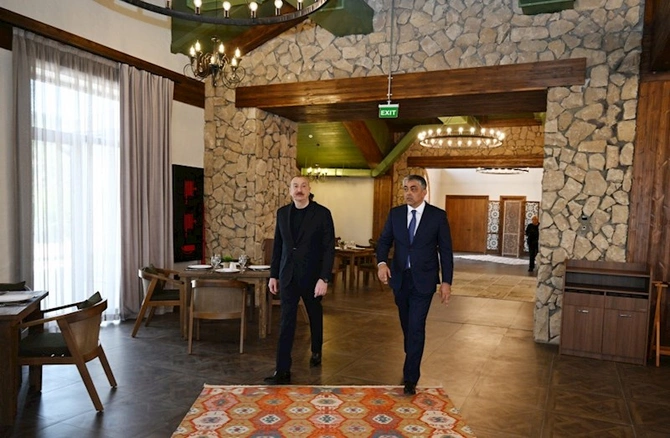 Prezident “Laçın” İstirahət Kompleksinin açılışını etdi — FOTOLAR Prezident “Laçın” İstirahət Kompleksinin açılışını etdi — FOTOLAR