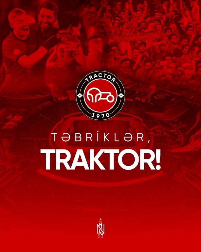 Azərbaycan klubları “Traktor”u təbrik etdilər — FOTOLAR Azərbaycan klubları “Traktor”u təbrik etdilər — FOTOLAR