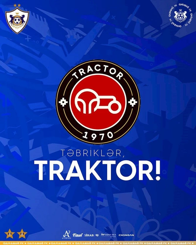 Azərbaycan klubları “Traktor”u təbrik etdilər — FOTOLAR Azərbaycan klubları “Traktor”u təbrik etdilər — FOTOLAR