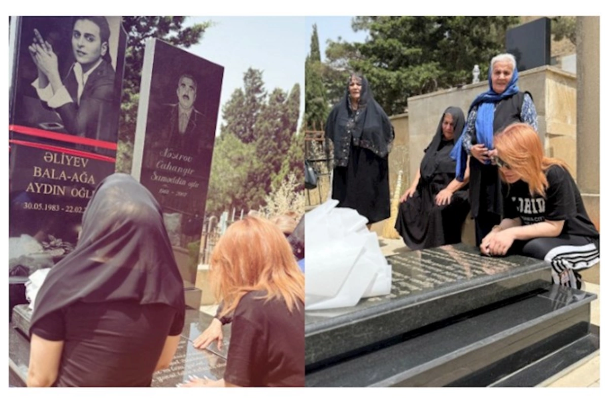 Xatun qardaşının məzarı başında — FOTOLAR