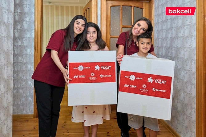 “Bakcell” “YAŞAT” Fondunun “Hədiyyə Karvanı” layihəsinə qoşuldu — FOTOLAR