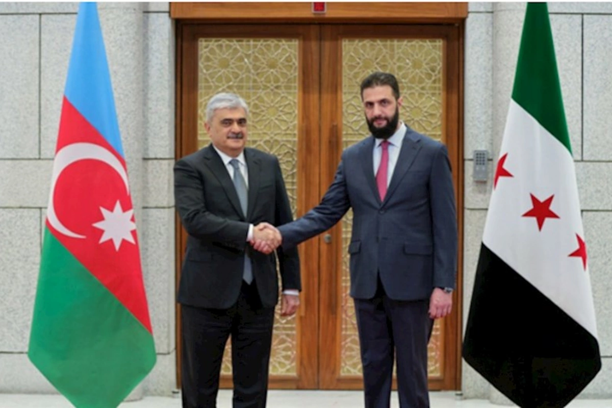 Samir Şərifov Suriyanın keçid dövrü Prezidenti ilə görüşüb — FOTO