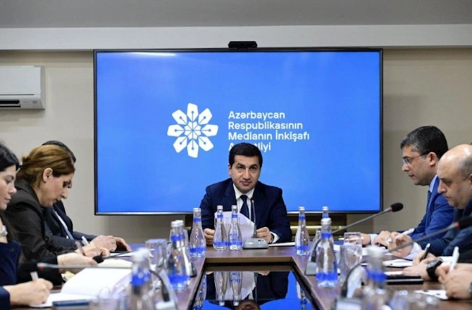 Hikmət Hacıyev media subyektlərinin rəhbərləri ilə görüşüb — FOTOLAR Hikmət Hacıyev media subyektlərinin rəhbərləri ilə görüşüb — FOTOLAR
