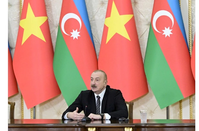 İlham Əliyev və To Lam mətbuata birgə bəyanatla çıxış ediblər — FOTOLAR (YENİLƏNİB)