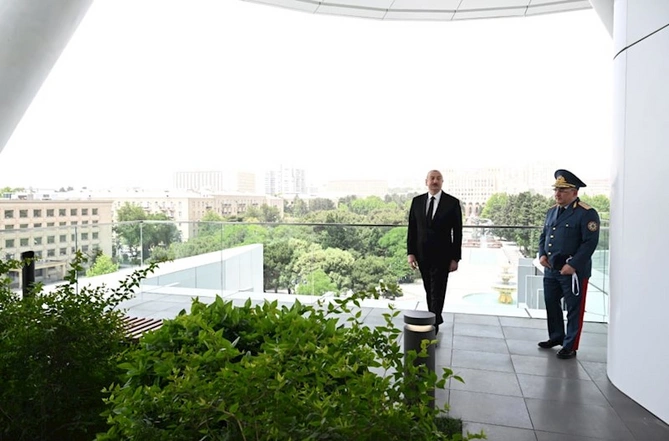 Prezident DGK-nın yeni binasının açılışında — FOTOLAR