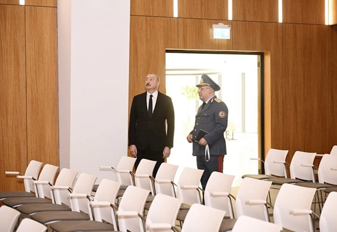 Prezident DGK-nın yeni binasının açılışında — FOTOLAR