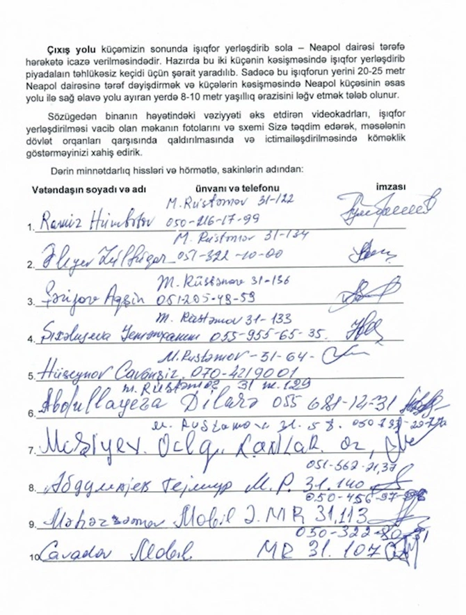 Bakıda avtomobillər binanın həyətində təhlükəli vəziyyət yaradıb — ŞİKAYƏT