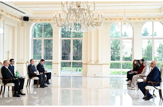 Prezident Fələstinin ölkəmizdə yeni təyin olunmuş səfirinin etimadnaməsini qəbul edib — FOTOLAR