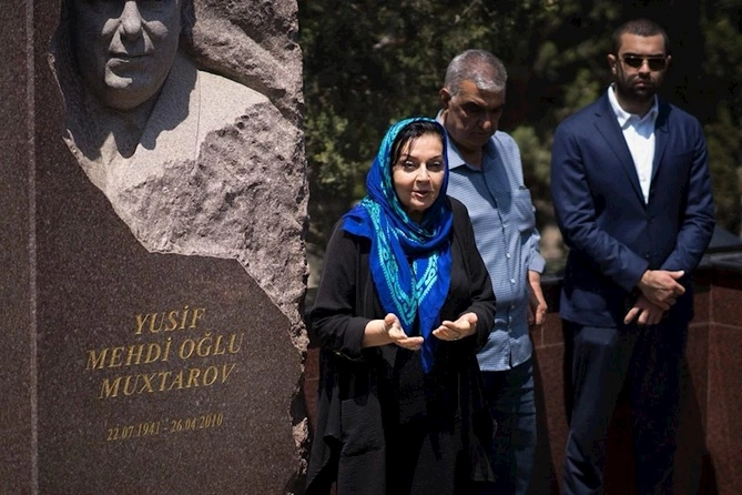 Amaliya Pənahovanın məzarı ziyarət olundu — FOTOLAR Amaliya Pənahovanın məzarı ziyarət olundu — FOTOLAR