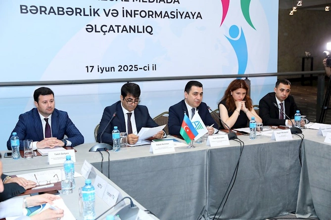 Audivizual mediada bərabərlik və informasiyaya əlçatanlıq mövzusunda görüş keçirildi — FOTOLAR Audivizual mediada bərabərlik və informasiyaya əlçatanlıq mövzusunda görüş keçirildi — FOTOLAR