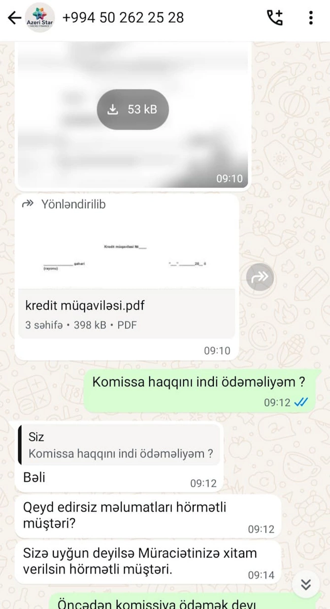 Sosial şəbəkələrdə kredit vermək adıyla insanları aldadırlar — FOTOLAR