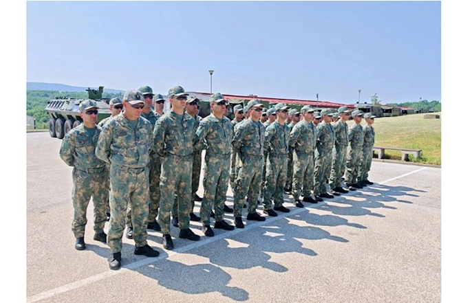 Hərbiçilərimiz Serbiyada beynəlxalq təlimdə — FOTOLAR