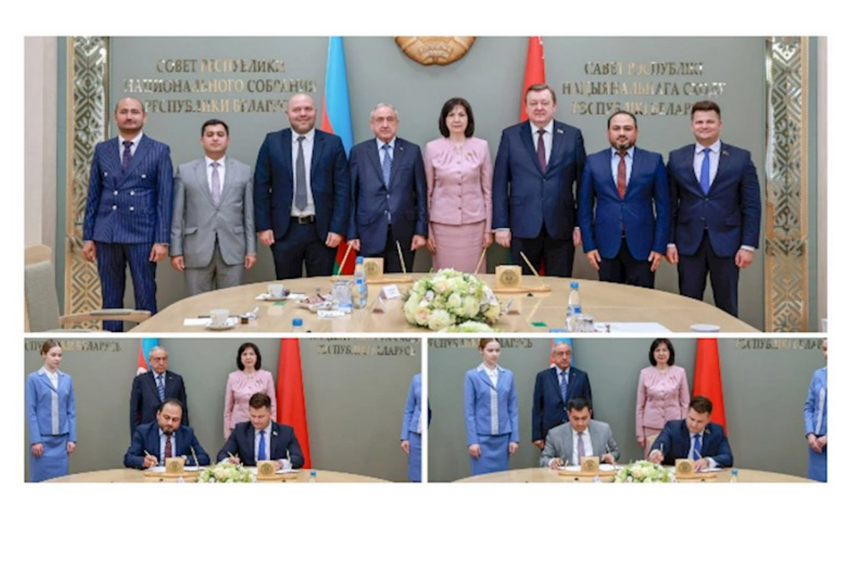 Belarus Parlamentinin sədri Azərbaycan-Belarus Gənclər Forumunun iştirakçılarını qəbul etdi — FOTOLAR