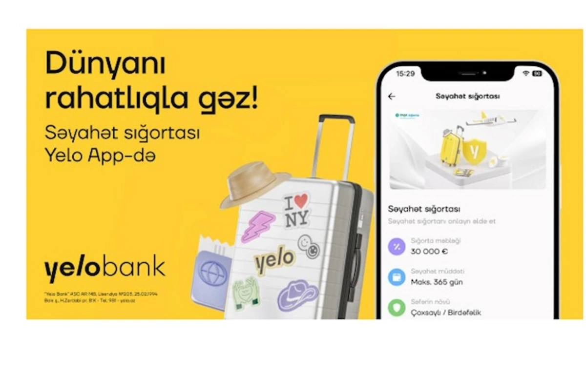 Tam onlayn səyahət sığortası Yelo App-də