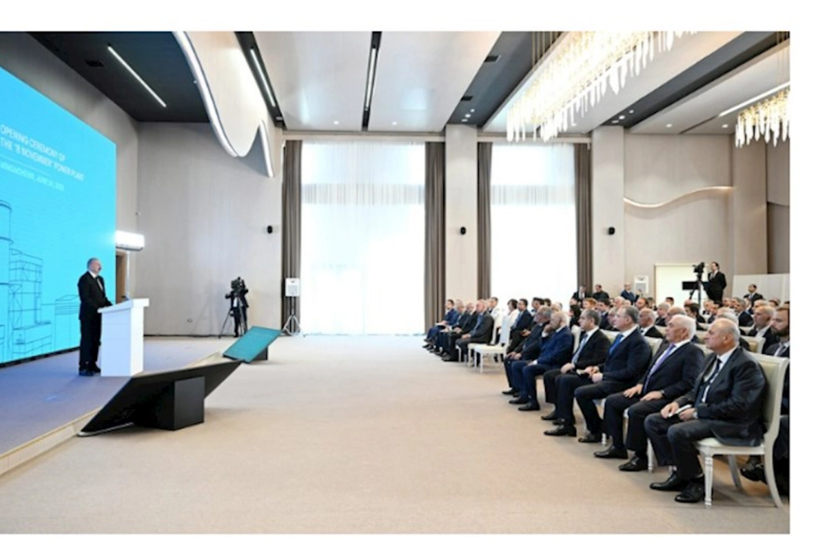Prezident “8 Noyabr” Elektrik Stansiyasının açılışında — FOTOLAR (YENİLƏNİB)