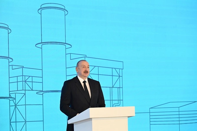 Prezident “8 Noyabr” Elektrik Stansiyasının açılışında — FOTOLAR (YENİLƏNİB)