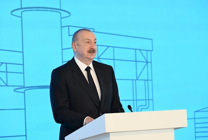 Prezident “8 Noyabr” Elektrik Stansiyasının açılışında — FOTOLAR (YENİLƏNİB)