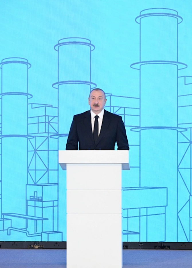 Prezident “8 Noyabr” Elektrik Stansiyasının açılışında — FOTOLAR (YENİLƏNİB)