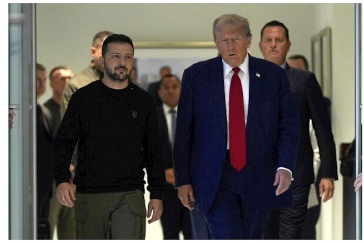 Tramp və Zelenski Haaqada görüşüb