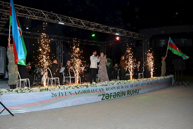 Silahlı Qüvvələr Günü münasibətilə Ağstafada sərgi və konsert təşkil olunub — FOTOLAR