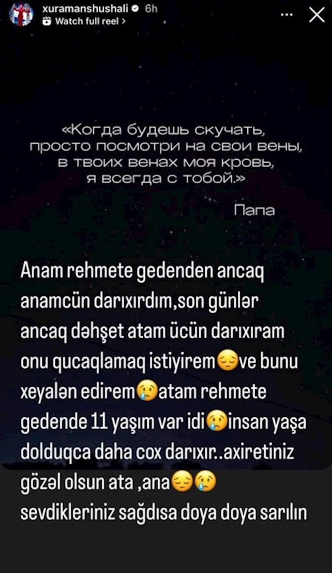 Onun üçün çox darıxıram — FOTO