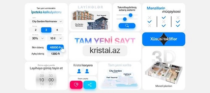 Kristal.az — Mənzil seçmək heç bu qədər rahat olmamışdı!