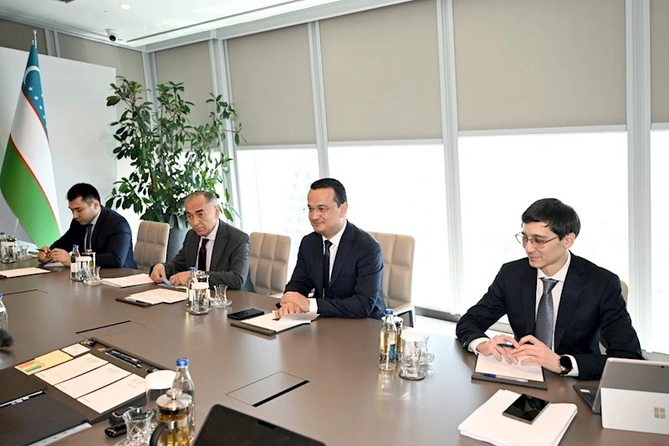 İqtisadiyyat Nazirliyində Özbəkistanın investisiyalar, sənaye və ticarət naziri ilə görüş keçirilib — FOTOLAR
