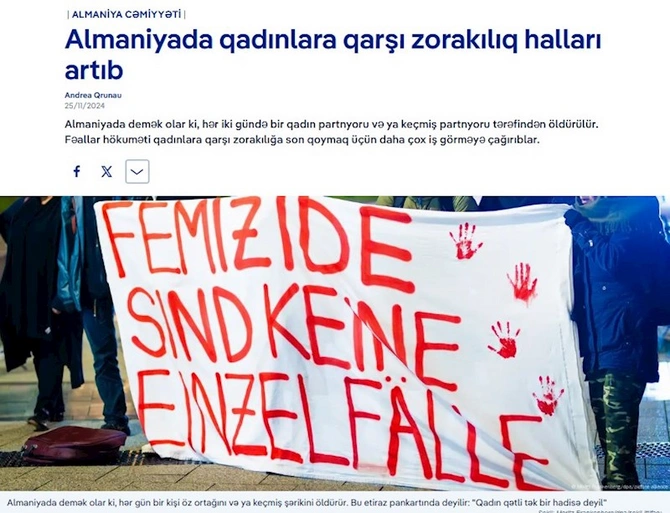 “Azadlıq qəzeti”nin qadın zorakılığı üzərində spekulyasiyası — FOTOLAR
