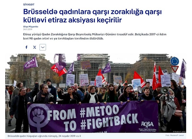 “Azadlıq qəzeti”nin qadın zorakılığı üzərində spekulyasiyası — FOTOLAR