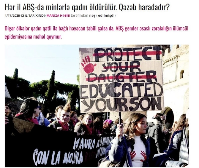 “Azadlıq qəzeti”nin qadın zorakılığı üzərində spekulyasiyası — FOTOLAR
