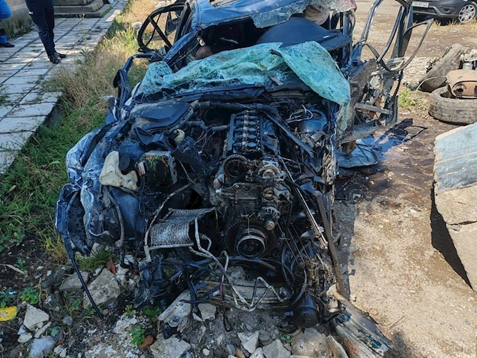 Dörd nəfərin öldüyü BMW — FOTOLAR