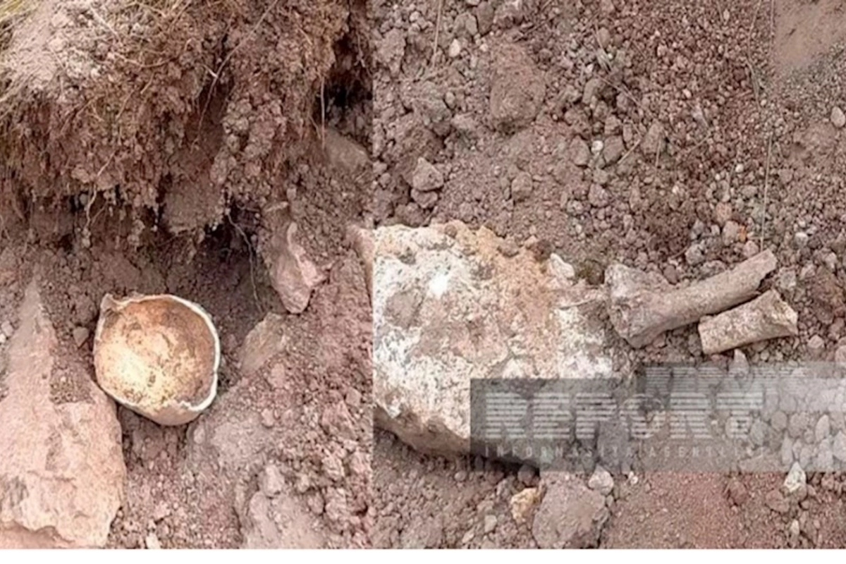 Laçında insan skeletinin qalıqları tapılıb