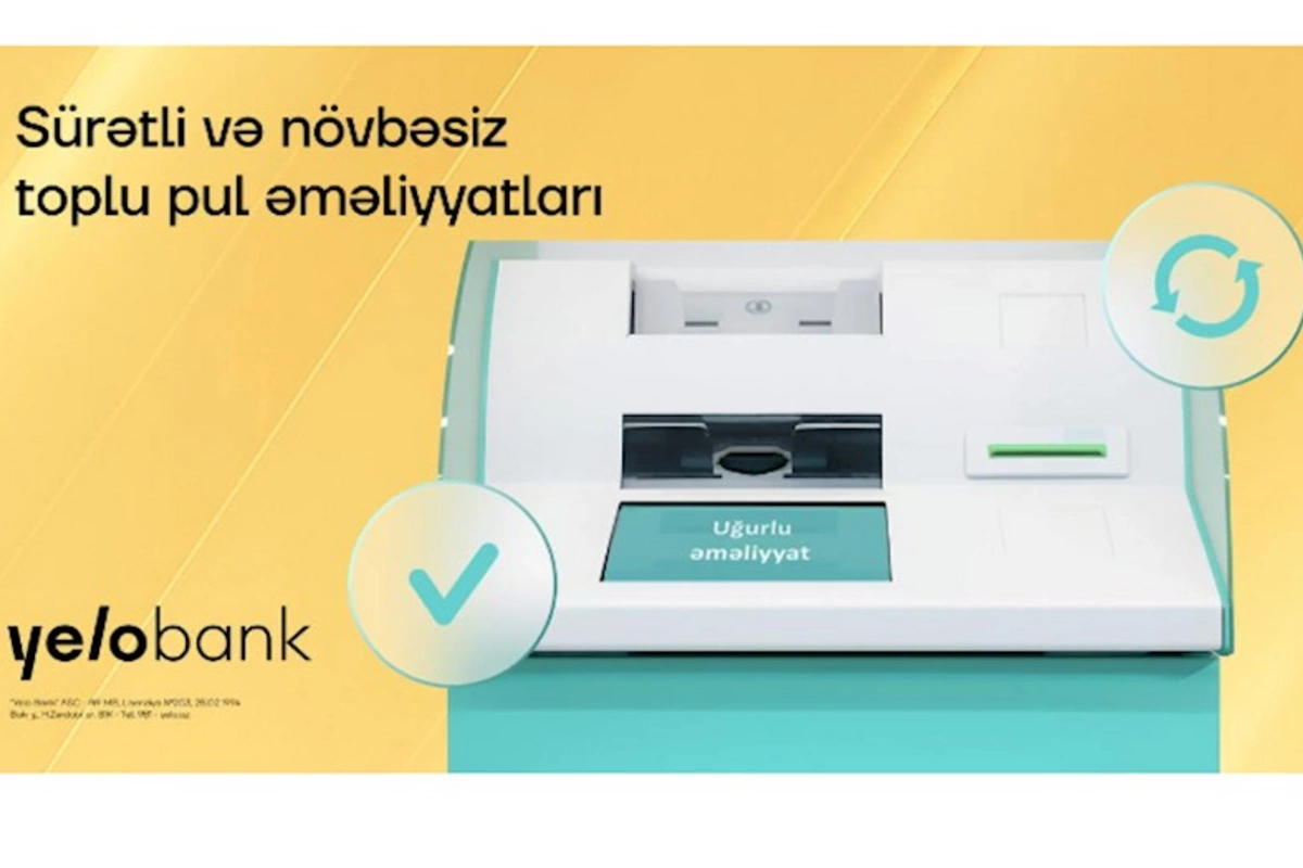 Yelo Bank müştərilərinin rahatlığı üçün toplu mədaxillər KorpON terminallarında