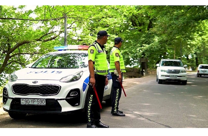 İstirahət zonalarına əlavə polis əməkdaşları və avtomobillər cəlb edilib — FOTOLAR