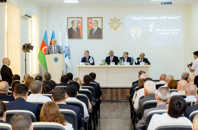 Salyan rayon təşkilatının yaradılmasının 32 illiyinə həsr edilmiş konfrans keçirildi — FOTOLAR