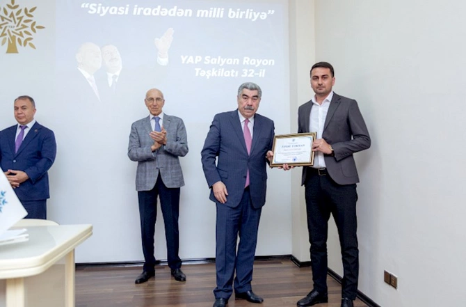 Salyan rayon təşkilatının yaradılmasının 32 illiyinə həsr edilmiş konfrans keçirildi — FOTOLAR