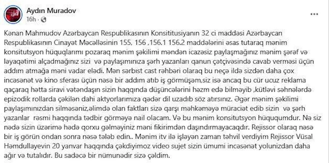 Kənan M.M.-i məhkəməyə verir — FOTOLAR