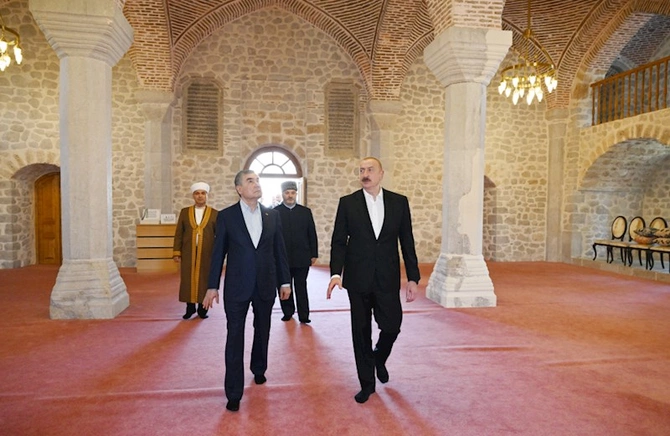 Şuşada məsciddə dua etdilər — FOTOLAR