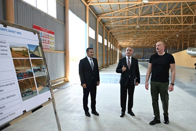 Xocalıda kərpic zavodu açıldı — FOTOLAR Xocalıda kərpic zavodu açıldı — FOTOLAR