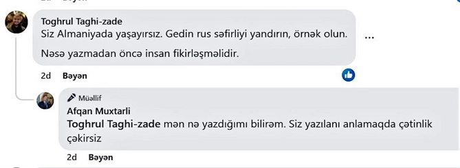 Əfqan Muxtarlının təxribatçı çağırışının Rusiyanın nüfuzlu media orqanlarında tirajlanma səbəbləri