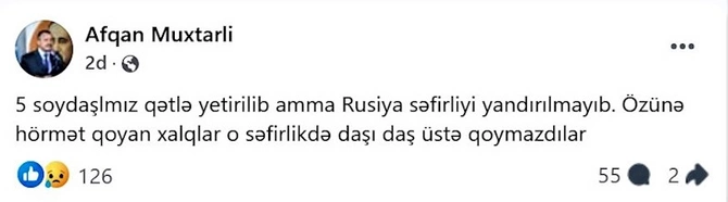 Əfqan Muxtarlının təxribatçı çağırışının Rusiyanın nüfuzlu media orqanlarında tirajlanma səbəbləri