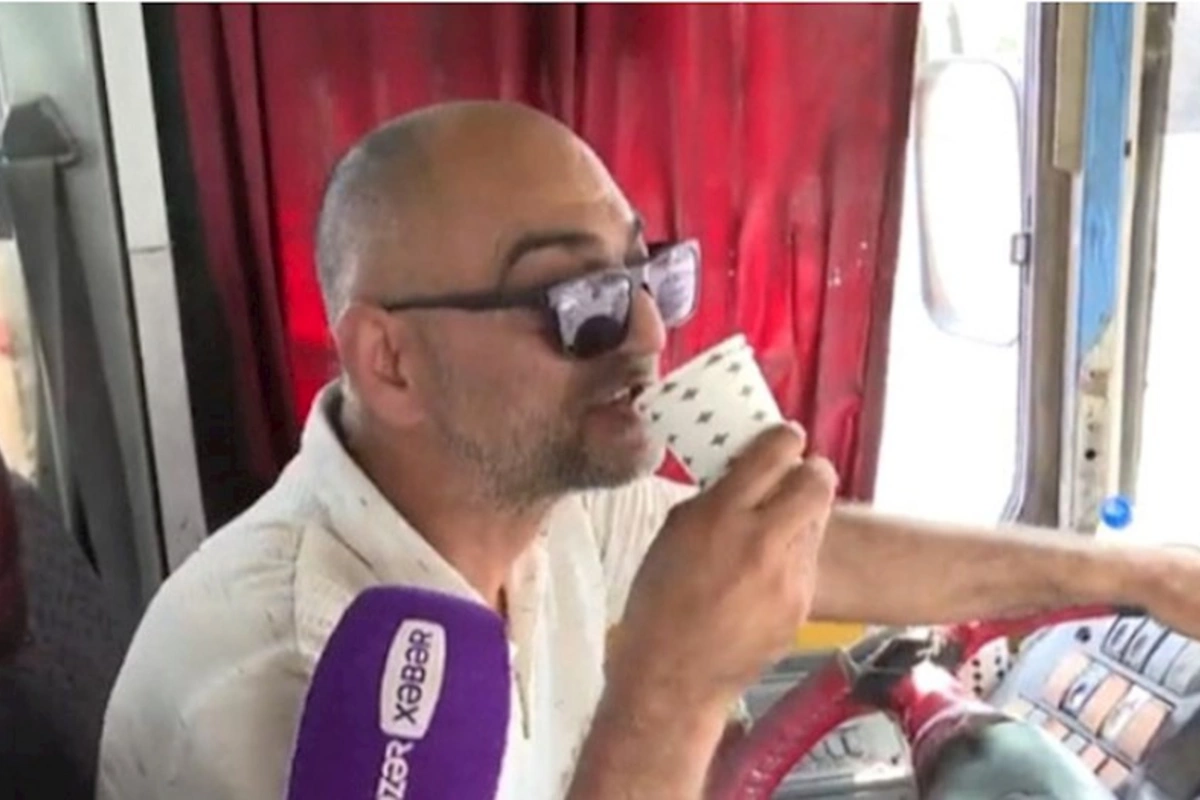 Avtobus sürücüsü sükan arxasında pivə içib? — VİDEO
