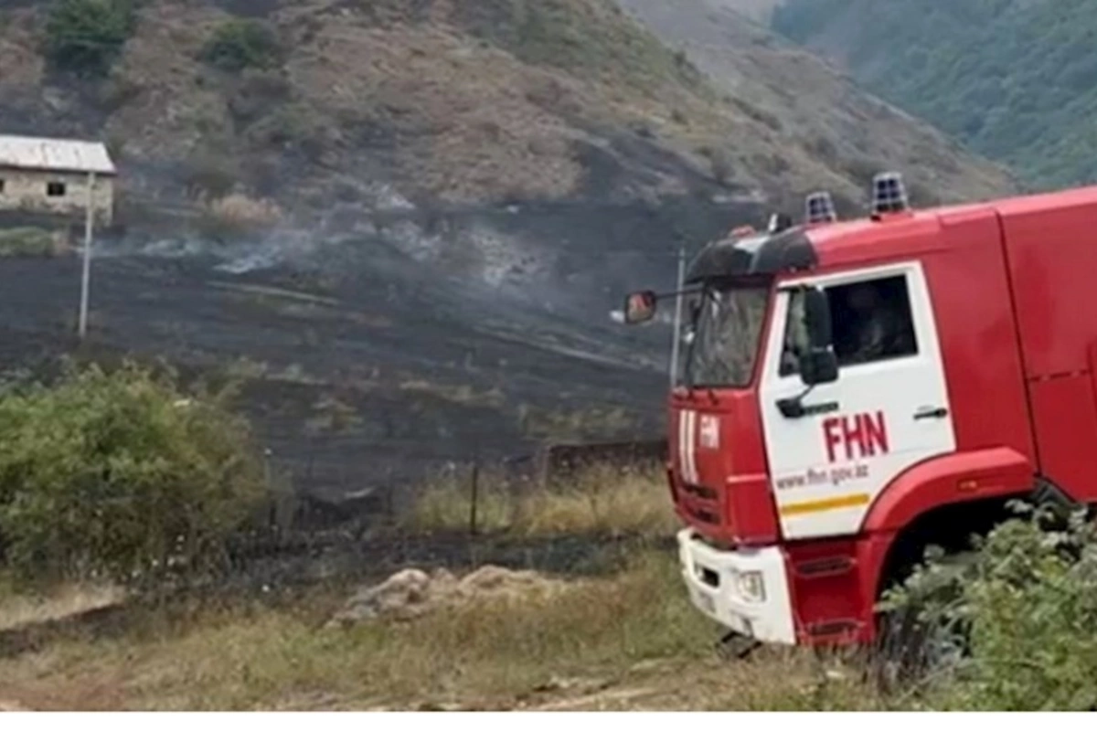 Şuşanın Böyük Qaladərəsi kəndində yanğın qısaqapanmadan yaranıb