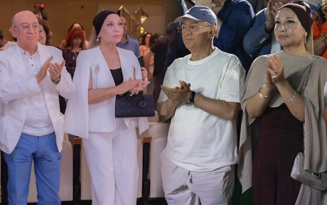Kəmaləddin Heydərov festivalı xanımı ilə izlədi — FOTOLAR Kəmaləddin Heydərov festivalı xanımı ilə izlədi — FOTOLAR