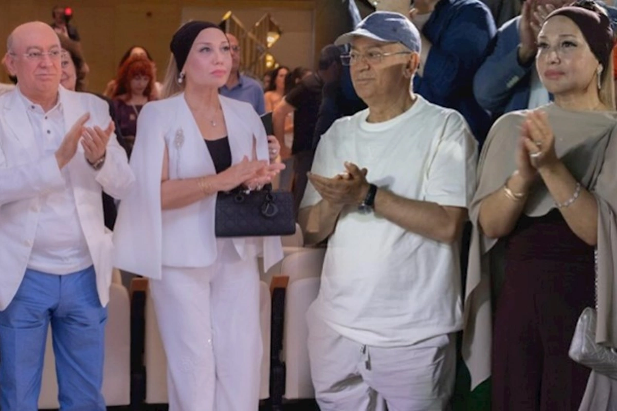 Kəmaləddin Heydərov festivalı xanımı ilə izlədi — FOTOLAR